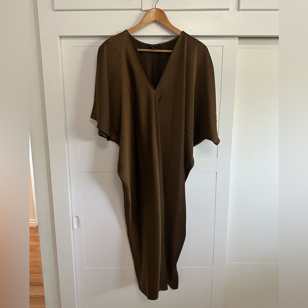 Universal Standard Dark Butterscotch Cupro Dress